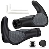 ELOSIS Fahrradgriffe Fahrradlenker, Horn Lenker Griffe mit Gel Dämpfung MTB Griffe Ergonomisch Handgriffe Fahrrad Bike Lenker Griffe Rutschfester Lenkergriffe 22mm für Fahrrad/E-Bike/BMX UVM