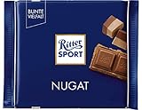 Ritter Sport Nugat (13 x 100 g), Tafelschokolade mit cremig-feinem Nugat, Edelnugat umhüllt von feiner Vollmilchschokolade, intensiver Nussgeschmack