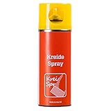 BERASIT Kreidespray, professionelle Sprühkreide für Markierung und Kennzeichnung, schnell trocknend, 400 ml, gelb, Versandeinheit= 6 Dosen