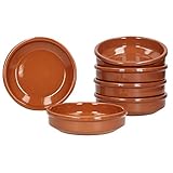 MamboCat Cazuela Schale Tonware I 6er Set I Ø 12 cm I Größe S I Mediterran I Glasiert I Unikat Handarbeit I Antike/Vintage I Mittelalter I Wikinger