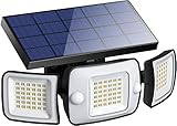 intelamp Solarlampen für Außen mit Bewegungsmelder, 6000 mAh Solarleuchten für Außen 108 LED Solar Lampe Outdoor Ideal für Terrasse, Veranda, Garage, Hof, Straßen, IP65 Wasserdicht