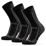 DANISH ENDURANCE LDR Crew Socks 43-47 Black/Grey 3-pack