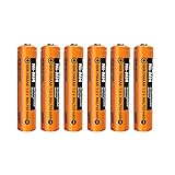 HHR-70AAAB NI-MH Akku für Panasonic 1,2 V 750 mAh AAA Akku Wiederaufladbare Batterien für schnurlose Telefone, 6 Stück