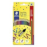 STAEDTLER Bunstifte Noris colour, hohe Bruchfestigkeit, Sechskantform, ergonomische Soft-Oberfläche, WOPEX-Material, Aktions-Set mit 12 Farben und 1 Noris HB-Bleistift, 185 SET9 P, 13 Stück (1er Pack)