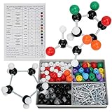 Molekülmodell,240Pcs Molekülbaukasten Chemie Organic Chemistry Model Kit Chemie Elektronenbahn Struktur Set Modell Kit für Kinder Bildung Lehre