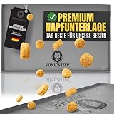 Königstier®️ Premium Napfunterlage für Hunde und Katzen, Antirutschmatte für Futternapf aus 100% BPA-freiem Silikon, Fressnapf Unterlage für Hundenapf, Katzennapf, Wasserspender 48x30 cm