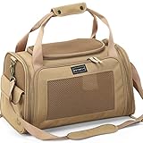 Petsfit Transportbox Katze & Hund, Hundetasche Tragetasche für Katze kleine Hund, faltbar Katze Transporttasche Hunde Flugtasche Hunde mit Schultergurt und weiches Kissen