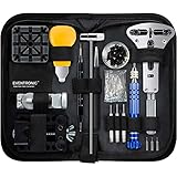 Eventronic Uhrenwerkzeug Set, Uhr Reparatur Uhrmacherwerkzeug Uhr Werkzeug Tasche Watch Tools in Schwarze Nylontasche