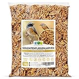 Soldatenfliegenlarven getrocknet, 1kg (6,5 Liter) Soldatenfliegenlarven, Vogelfutter, Fischfutter, Schildkrötenfutter, Igelfutter mit Insekten