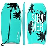 COSTWAY Bodyboard, Schwimmbrett Schwimmboard, Surfbrett Kinder, Surfboard, Sup-Board (94x47x5,5cm, Grün)