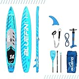 Bluefin SUP Aufblasbares Steh-Paddle Board | 14' Sprint-Modell | Touring/Race-Modell | Komplett mit allem Zubehör