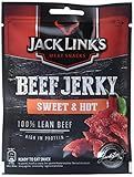 Jack Links Beef Jerky Sweet & Hot – 12er Pack (12 x 40 g) – Proteinreiches Trockenfleisch vom Rind – Getrocknetes High Protein Dörrfleisch