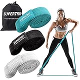 Supertrip Lange Stoff Fitnessbänder-rutschfeste Pull Up Bands für Männer/Frauen, Widerstandsbänder mit 3 Widerstandsstufen, Elastische Resistance Bands, Fitnessbands für Muskelaufbau, Yoga, Gymnastik