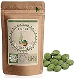 SPINTZ® Bio Spirulina + Chlorella Bio Presslinge 100% kontrolliert biologischer Anbau | Vegane Chlorella Spirulina Tabletten 500mg/Tab | Plastikfrei verpackte Spirulina Chlorella Tabletten (800 Stück)