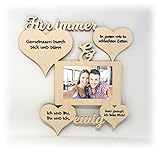 Liebesgeschenk Geschenk für Männer Frauen Mann Frau Wand Foto Holz Bilderrahmen für Immer & ewig Partner Hochzeitsfoto 10x15 cm Ehepaar Paar Pärchen Frauen Freundin Ehefrau Ehemann