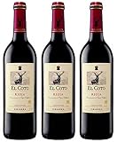 El Coto Crianza Rioja trockener und fruchtiger Rotwein 750ml 3er Pack