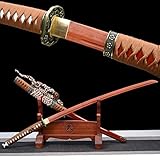 SAHROO 104cm Palisander Katana, handgemachte Bokken mit Scheide, hölzernes Samurai-Schwert für Heim anzeige Cosplay Kendo Collect