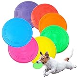 Kaimeilai 7 PCS Hunde Scheiben, Silikon Hundefrisbee Dog Frisbee Disc Soft Rubber Disc, Fliegende Scheibe für Land und Wasser Hundetraining Werfen Fangen Spielen Bissfest Interaktive (7 Farbe)