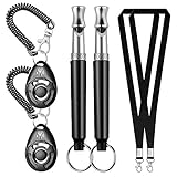 Pveath Klicker 2er-Pack Hundetraining Hundeerziehung Klicker mit Handgelenk Band,Klicker für Hunde, Training Klicker, Puppy Training Clickers mit Handgelenkband Clicker (Black)