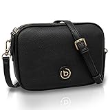 Bugatti Passione Handtasche Damen Klein - Kunstleder Tasche, Umhängetasche Damen Klein - Schwarz