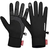 coskefy Handschuhe Herren Damen Touchscreen Laufhandschuhe Leicht rutschfest Fahrradhandschuhe Elastisch Winterhandschuhe Liner-Handschuhe zum Camping Wandern Bergsteigen Radfahren Laufen Klettern