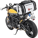 QBag Hecktasche Motorrad Motorradtasche Hecktasche/Gepäckrolle wasserdicht 04, widerstandsfähig, reißfest, anklickbarer Schultergurt, universelle Passform, Hellgrau, bis zu 80 Liter