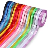 ihaspoko Polyester Satinband, 18 Farben 10 mm x 22 m Dekoration Geschenkband für Heimwerkerkunst handwerk, Geschenk Verpackung, Schleifen, Hochzeitsdekoration