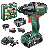 Bosch Akku Schlagbohrmaschine AdvancedImpact 18 (2 Akkus, 18 Volt System, mit Zubehörteilen, im Handwerkerkoffer)