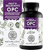 NATURE LOVE® OPC Traubenkernextrakt (180 Kapseln) - hochdosiert mit 800mg Extrakt je Tagesdosis - aus französischen Trauben - laborgeprüft, vegan und in Deutschland produziert