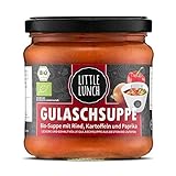 Little Lunch Bio Eintopf Gulasch | 350ml | 100% Bio-Qualität | Bio-Rindfleisch | Ohne zugesetzten Zucker | Glutenfrei | Laktosefrei | Keine künstlichen Zusätze | Ohne Geschmacksverstärker