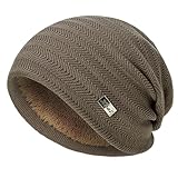 Generisch Wintermützen Für Männer Passende Warme Haube Beige Herrenmütze Täglich Retro Männermützen Oversize Fall Winter Winterhaube Weiche Street Mütze Bequemes Vintage Winterkappe