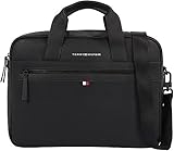 Tommy Hilfiger ESSENTIAL PU COMPUTER BAG Laptoptasche Herren, Schwarz (Black), OS