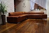 Ecksofa London II RE 277 x 247 Braunes Echtleder Sofa Couch mit Schlaffunktion, Bettkasten Leder Antique Tabac Ledersofa Echt Leder Eck Couch Ledermöbel große Farbauswahl