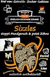 Qchefs SIZZLES |Hunde Zahnpflege-Snack| Leckerli Training| gegen Mundgeruch & Zahnfleischentzündung| Zahnsteinentferner|Kausticks klein& trocken |Kaustreifen| Hüttenkäse – natürlich antibakteriell