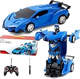 Ferngesteuertes Auto, Transformations Roboter RC Auto, Verwandlungsauton Roboter mit Ein Knopf Transformation und 360 Grad Rotierendem Driften,Roboterspielzeug für Kinder, Jungen und Mädchen