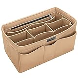 Ropch Handtaschen Organizer Taschenorganizer mit Fächer Geldbeutel-Einsatz Bag in Bag Handtaschenordner Beige - L