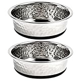 Hundenapf,Dog Bowl Mit Rutschfestem Silikon Futternapf Für Grosse,Mittelgroße Und Kleine Hunde,2 Stück Hundenapf Edelstahl Für Hundefutter Und Wasser