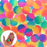 24x Flummi Gummiball Dopsball Neon Bunt Frosted 25mm Mitgebsel