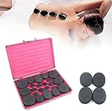 20 Stück Massagesteine Hot Stone Massage Set Wärmer Basaltstein Heizkoffer Hot Stone Wärmegerät für Spa, Wellness und Entspannung