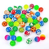 HAKACC Flummis, 50 Stück 25mm Flummis Springball Gummiball Hüpfball Mitgebsel Tombola Kindergeburtstag