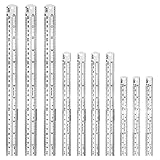 Edelstahl Lineal Set,9Pc Stahlmaßstab Stahllineal,Metall Lineal,15cm/20cm/30cm Metall Metrisch Gerader Rand Lineal,Doppelseitenskala Metalllineal mit Zentimeter für Büroschule Technische Zeichnungen