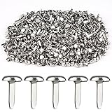 AIEX 600 Stück Metallpapierverschlüsse Runde brads Kupferverschlüsse rundkopfklammern musterbeutelklammer musterbeutelklammern Splinte für DIY Bastelprojekte Scrapbooking Büro12 x 8 mm (Silber)