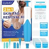 2-in-1 Stielwarzen Entfernen Schnell Kit(2 mm-8 mm), Skin Tag Remover Kit für Micro bis Large, Sicher und Schmerzlos, Schmerzfrei Stielwarzen Entfernungsgerät Sicher für die Meisten Körperteile