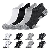 FALARY 8 Paar Damen Socken 35-38 Herren Sportsocken Sneaker Atmungsaktive Laufsocken Weiß Schwarz Hellgrau Dunkelgrau Kurze Halbsocken Baumwolle Short Strümpfe