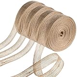 Yoosso 40 m Juteband, 2 cm Geschenkband Jute Dekoband Hochzeit Schleifenband Vintage für Weihnachten Geburtstag Geschenkverpackung Basteln(10m je Rolle)