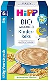 HiPP Bio-Milchbreie ohne Zuckerzusatz, Gute-Nacht-Brei Kinderkeks, Vorratspackung (4x450g)