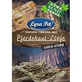 Lyra Pet® 10 Zöpfe aus Pferdehaut 20cm extra Crispy Snack Kauartikel Belohnung