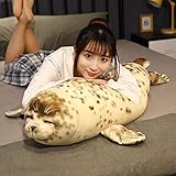 JOZIP Kreatives Anime Kawaii Sea Animal World Seal Kissen Seelöwe Plüsch Schlafkissen Puppe Spielzeug 50cm