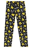 Pokemon Schlafanzughose Kinder Lang, Pikachu Freizeithose Kinder, 100% Baumwolle Pyjamahose Hausanzug, Hose Jungen Mädchen und Teenager (9-10 Jahre, Schwarz)