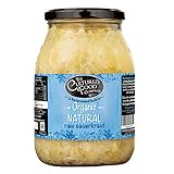 The Cultured Food Company Sauerkraut Bio 1 KG - Unpasteurisiertes Sauerkraut in Bio Qualität - Traditionell fermentiert mit lebendigen Kulturen - Roh, Vegan - 1 x 1 KG Glas